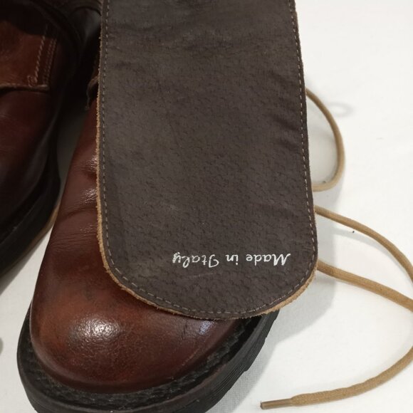 KENNETH COLE REACTION BROWN LEATHER LACE UP ANKLE BOOTS MEN SIZE 13 - Picture 2 of 12